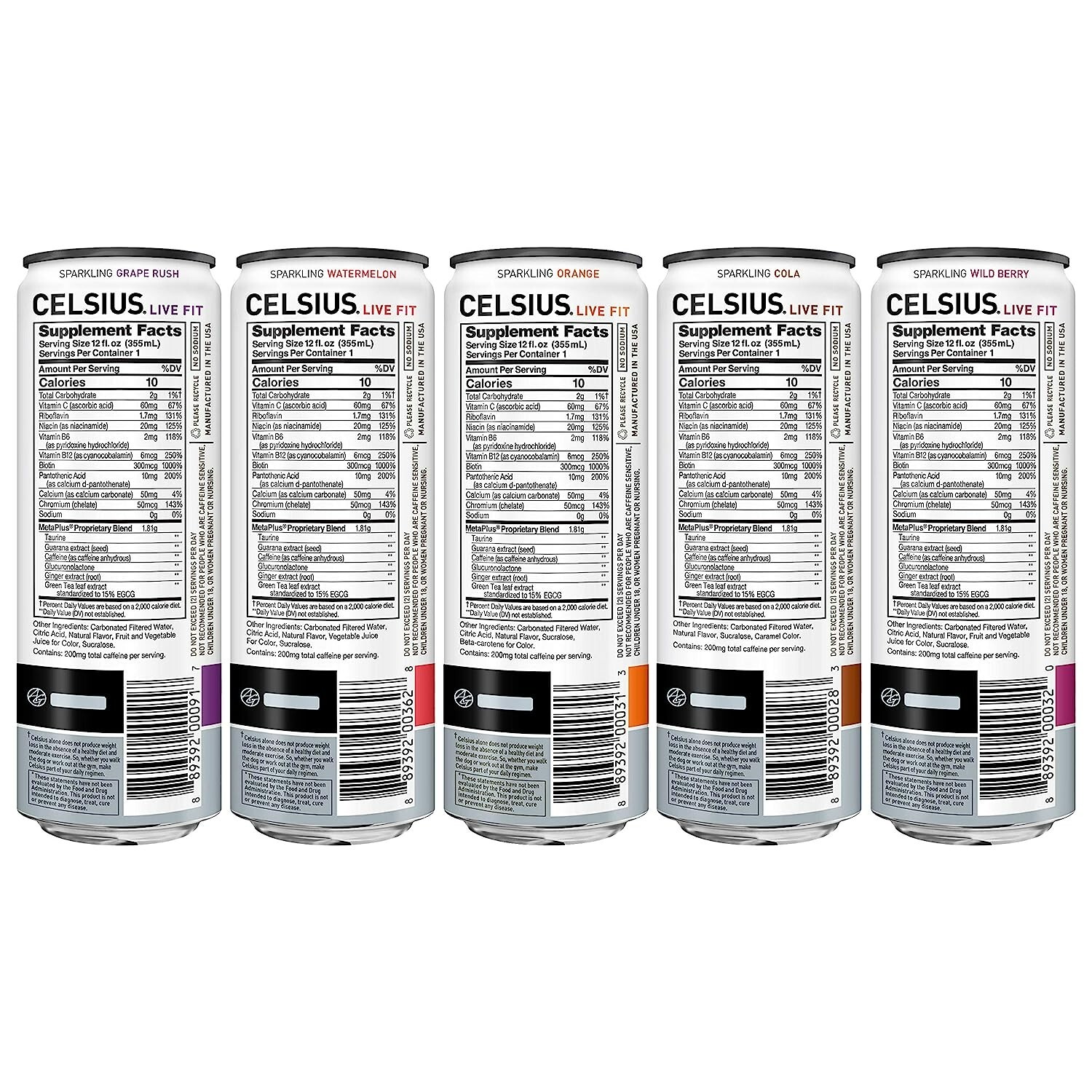 CELSIUS - Functional Essential Energy Drink, 12oz - Variety Pack, 12 Cans