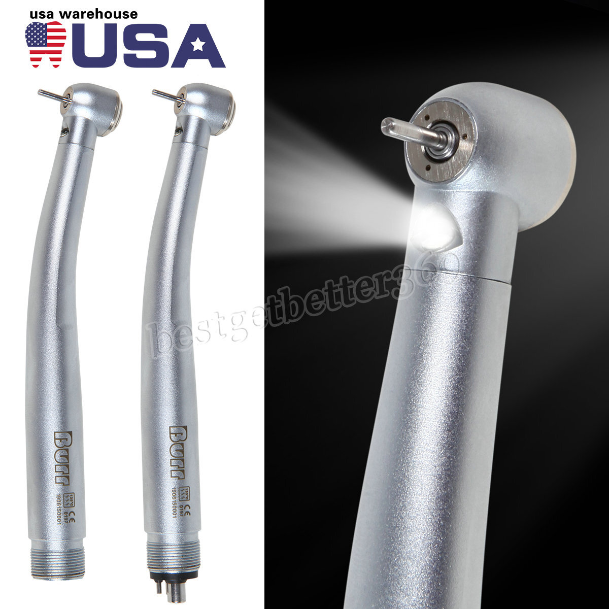 Dental Fiber Optic LED E-generator high speed handpiece 4HOLE/2HOLE NSK Style