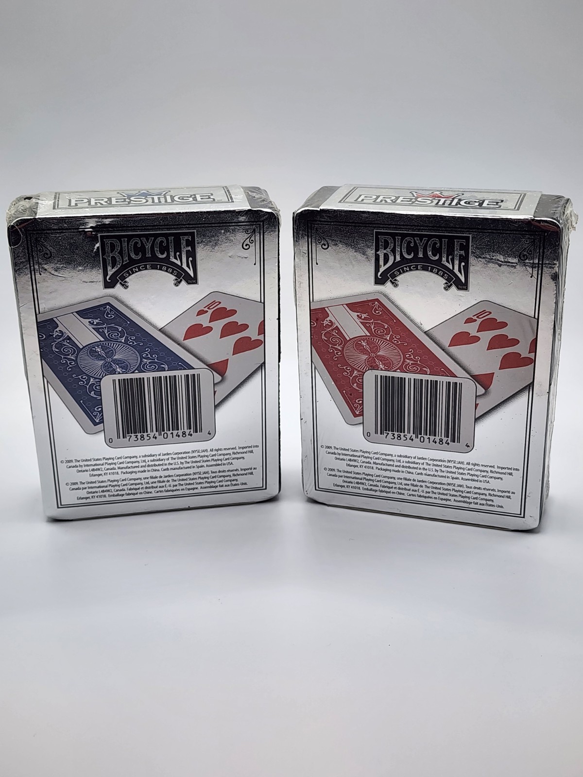 2 Decks Bicycle Prestige Plastic Playing Cards (Red And Blue) Brand New Sealed