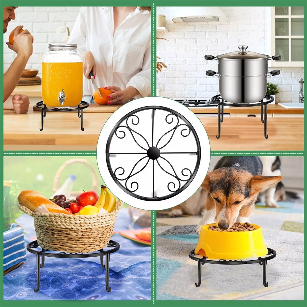 Metal Plant Stand Heavy Duty Flower Pot Stands For Outdoor Indoor Plants 5 Pack