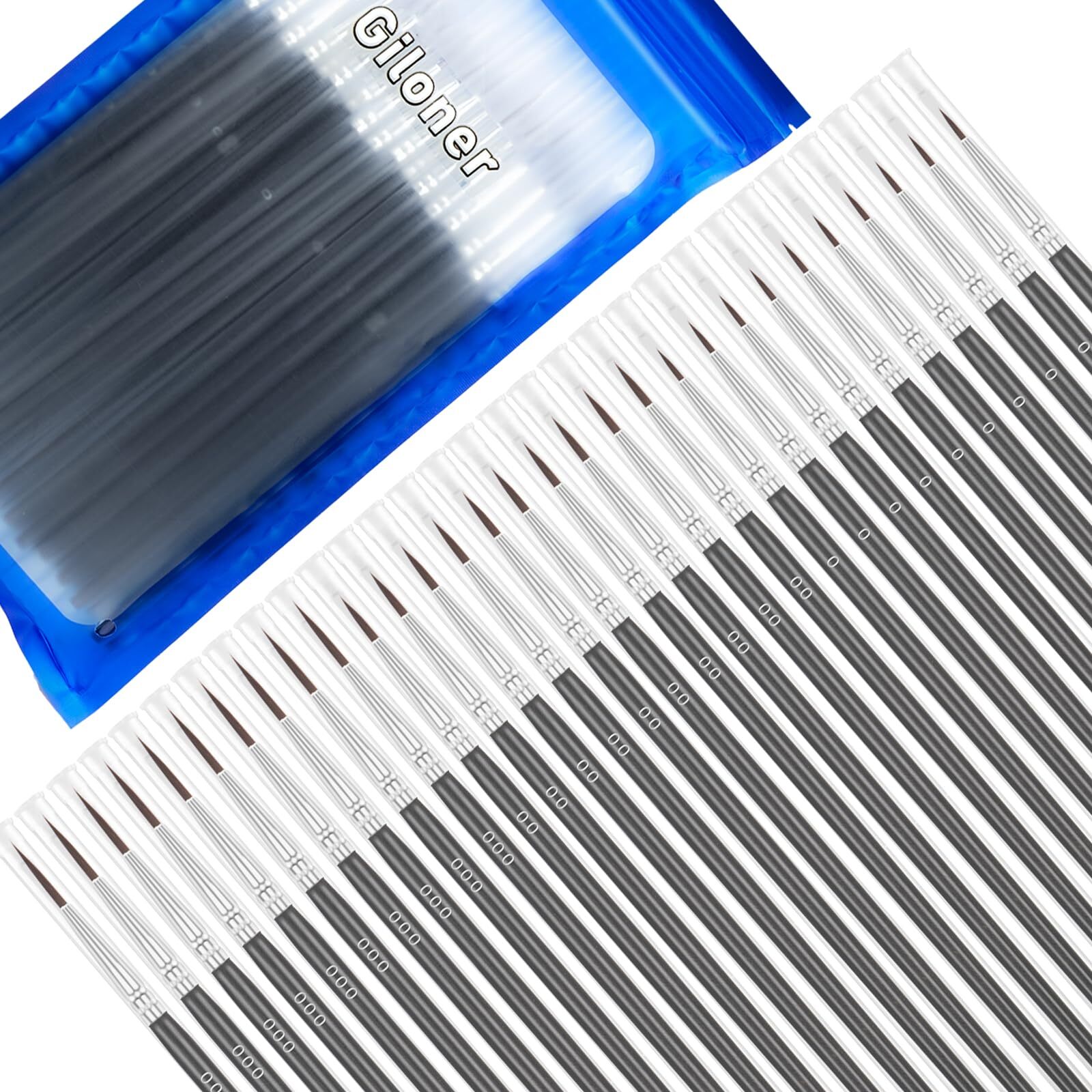 30 Pcs Miniature Tiny Detail Paint Brushes Fine Tips Mini Artist Liner Brush