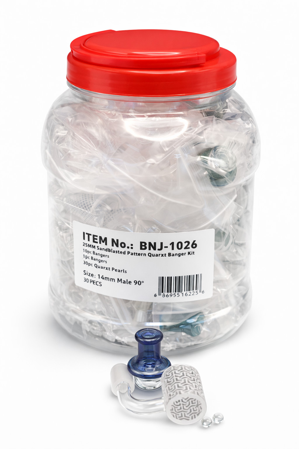 TOB RB 90° Male Sandblasted Pattern Banger Kit 14MM (2CT) | Free Shipping