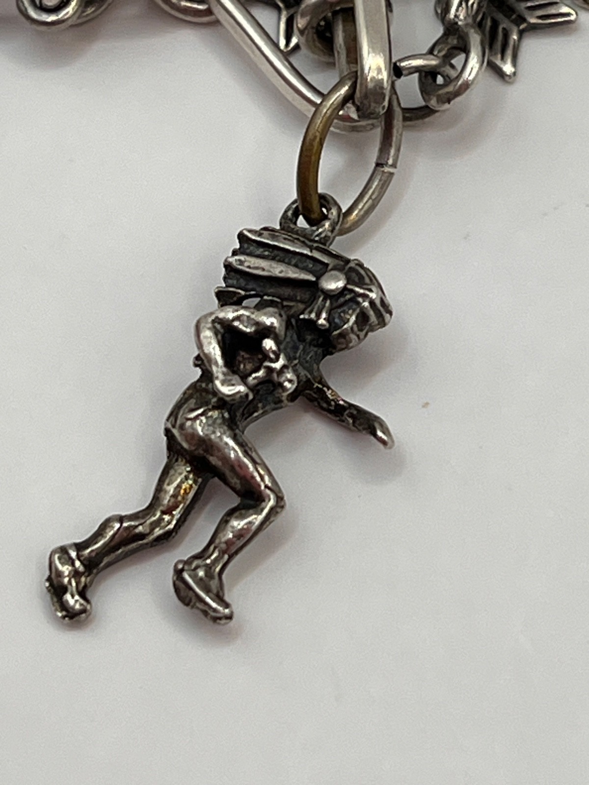 Vintage 7.5” Sterling Silver 925 Charm Bracelet With 19 Charms SW CA Articulated