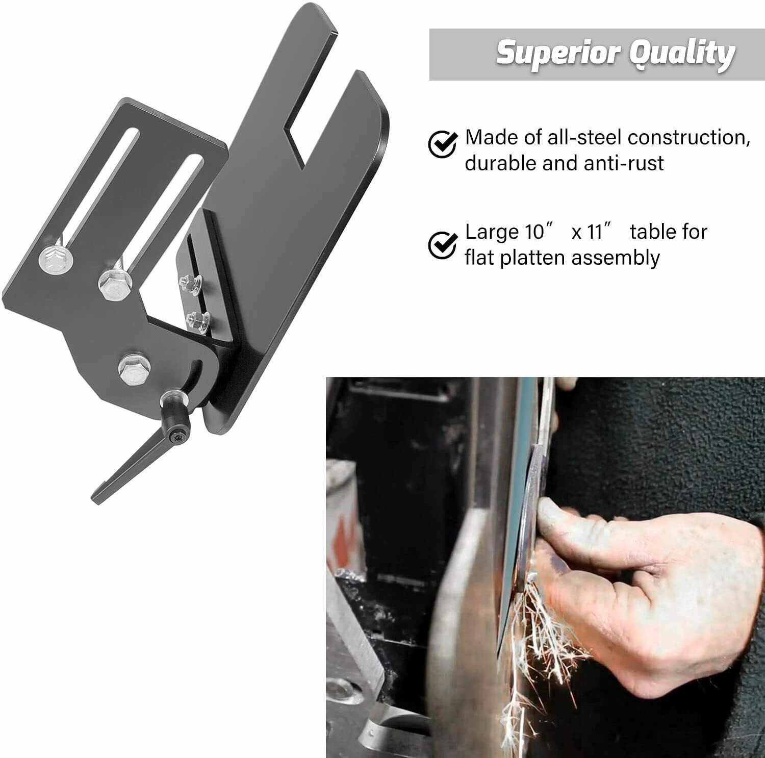 2x72" Knife Bevel Grinding Jig Tool Rest OBM Belt Grinder Tilt Table Flat Platen