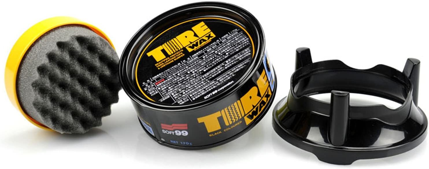 SOFT99 02015 TIRE BLACK WAX 170g paste wax From Japan