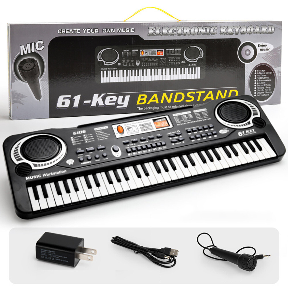 Kids 61-Key Portable Electronic Keyboard Piano Educational Toy