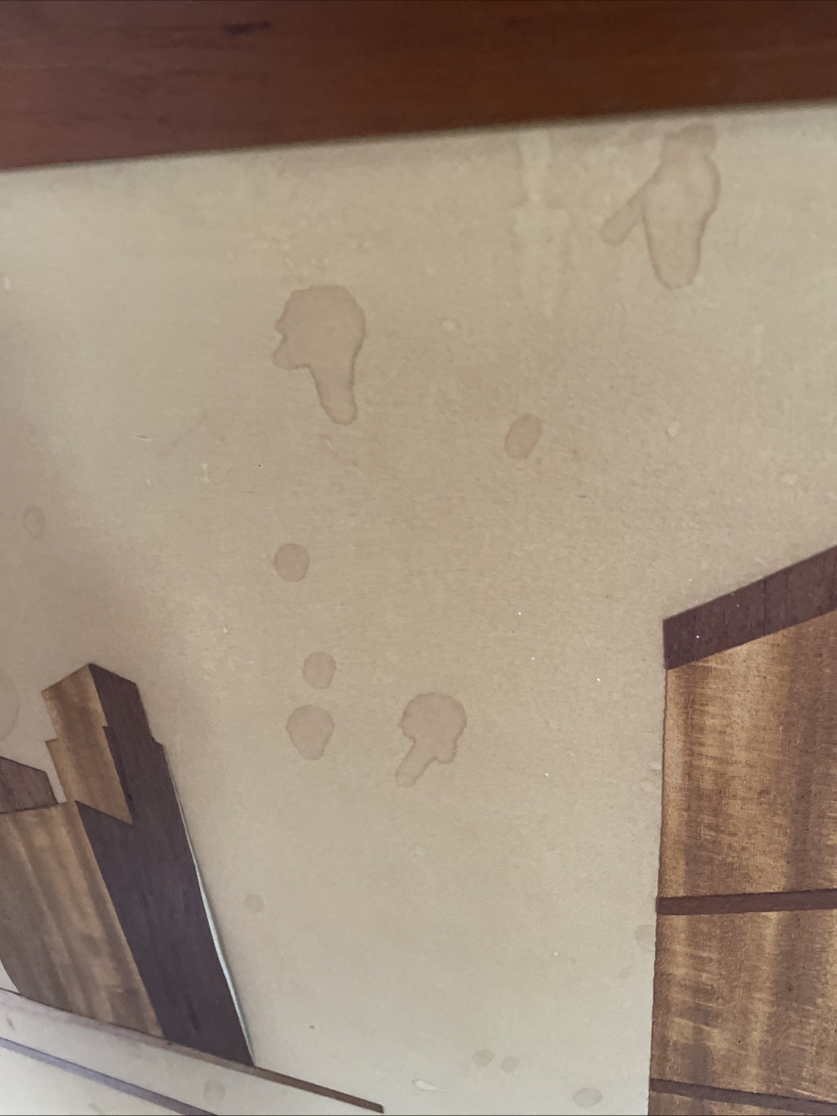 Vtg Mid Century Mel Quincy 62” Wood Original Veneer Signed Art Work Very Good