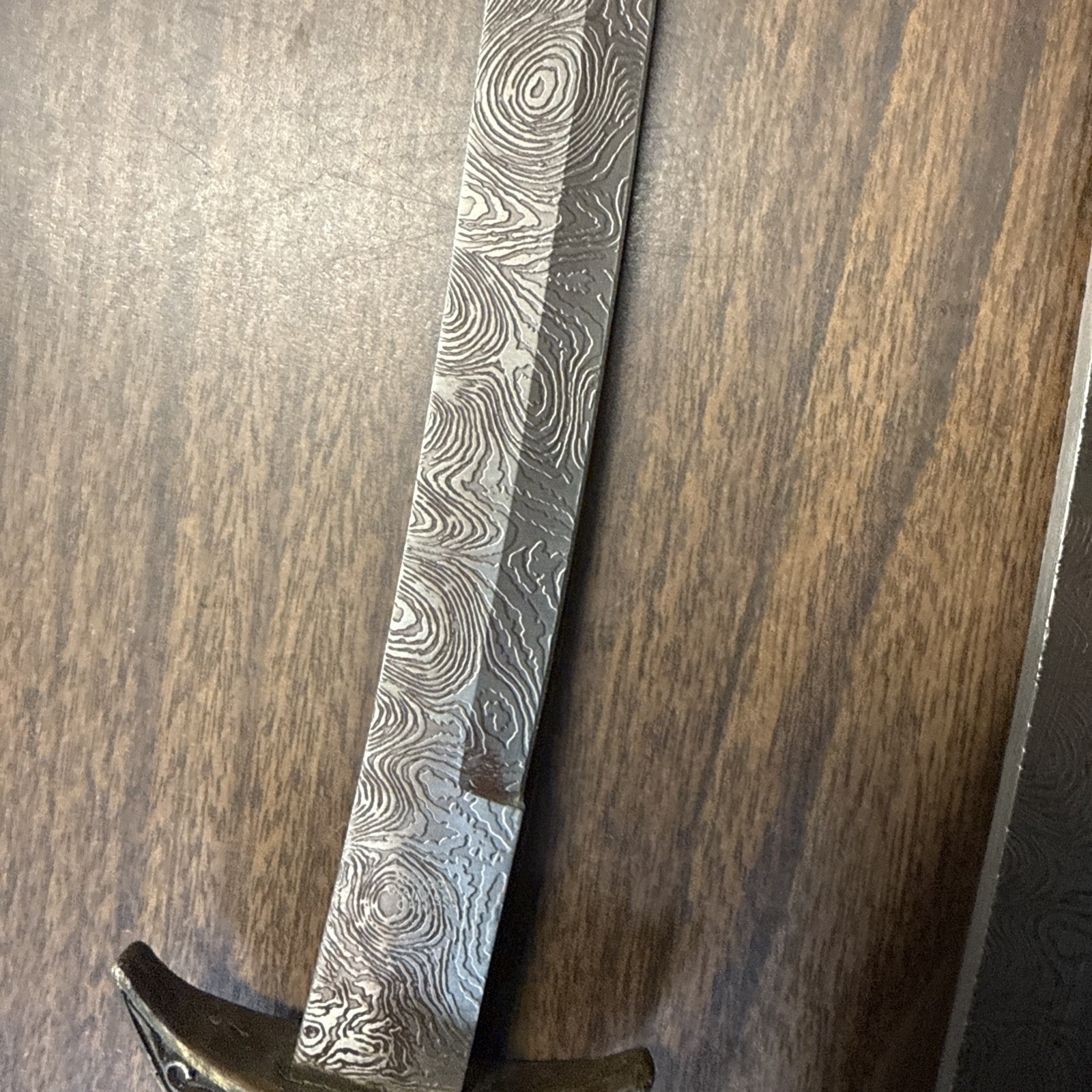 Metal Demascus Miniature Lot 2 Swords Military Decor No Scabbards Bundle Metal