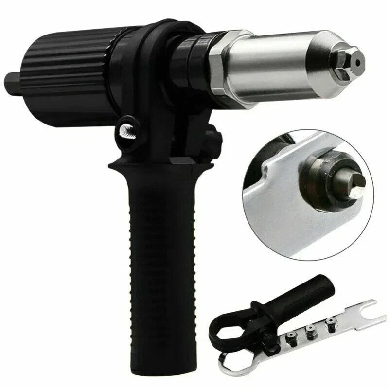 Professional Electric Rivet Nut Gun Adaptor Insert Cordless Power Drill Tool US