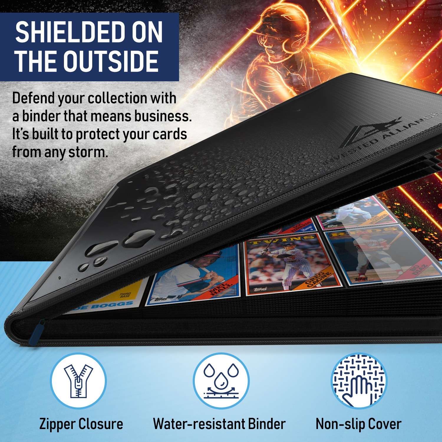 Premium 12 Pocket Sideload Trading Card Binder, 480 Cards for Sports, TCG & MTG.