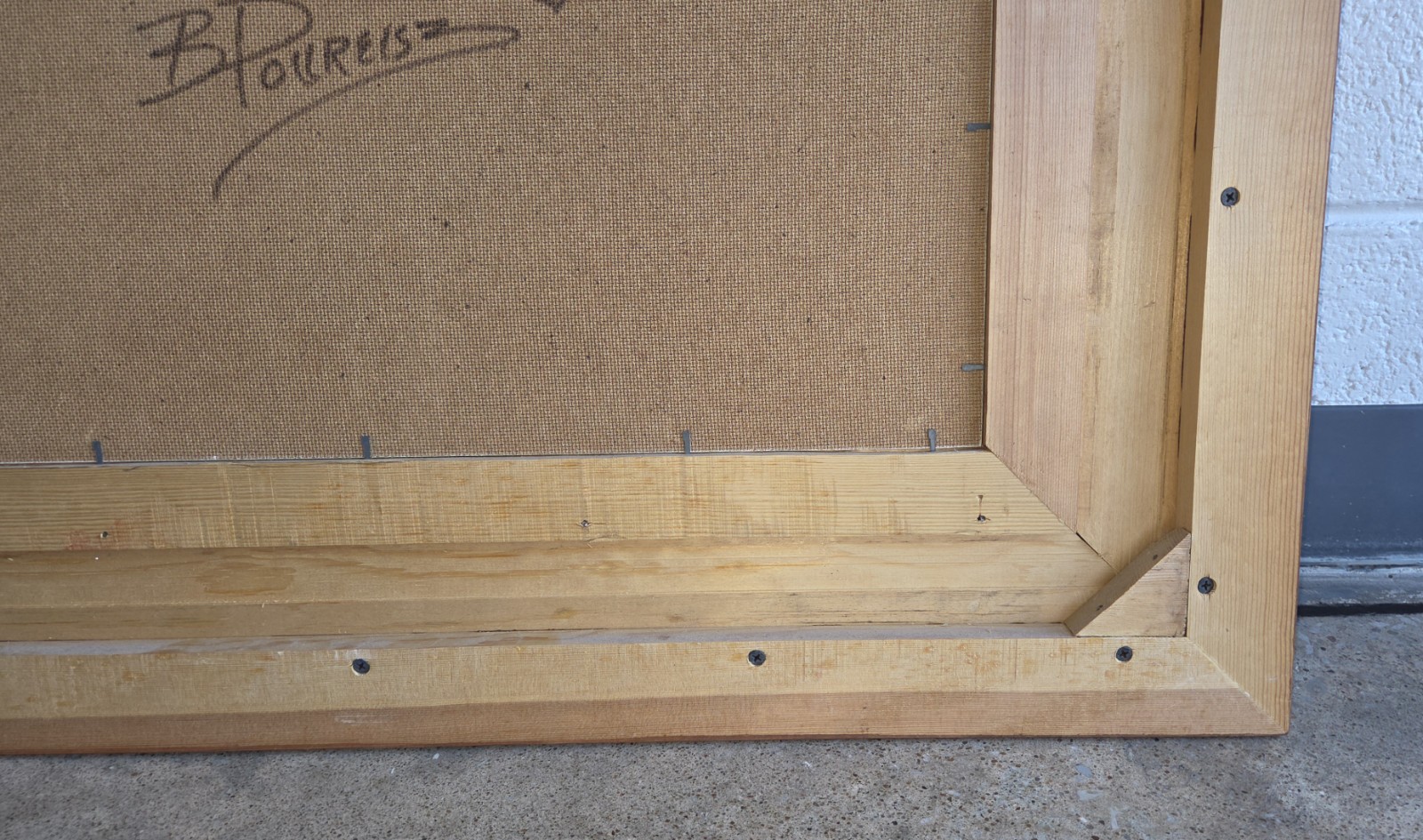 BRENDA POLLREISZ ORIGINAL OIL PAINTING " GRAY SILENCE" WOLVES LARGE