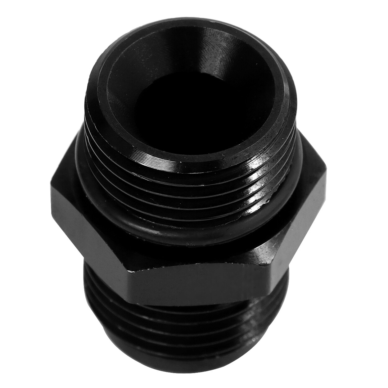 ORB O-ring AN10 10AN to AN10 10AN Male Adapter Fitting Black Pack of 2