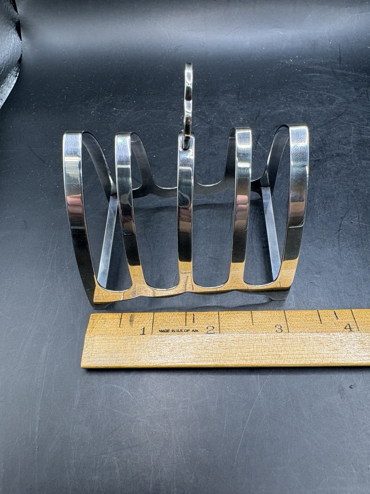 1938 Sterling Silver English Toast Rack Birmingham Gothic Arch