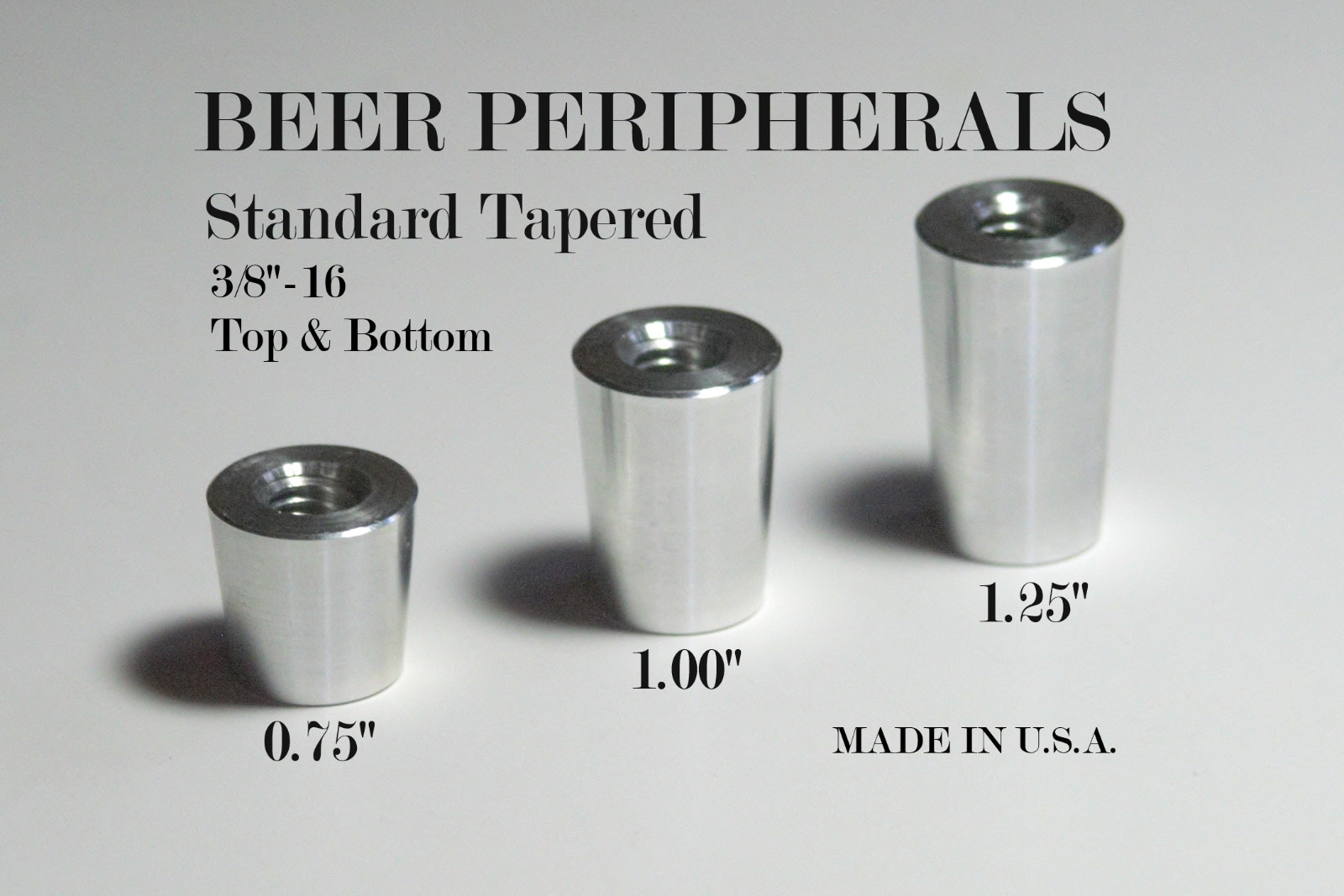 5Pack NEW! Beer Tap Handle Ferrule - Standard Tapered _ New Sizes