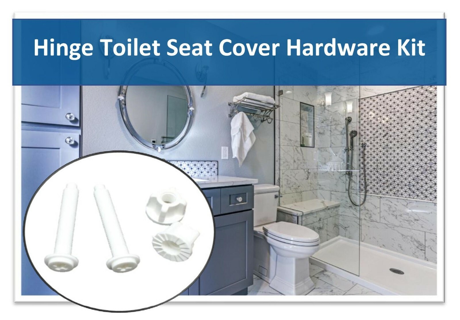 Plastic Toilet Seat Hinge Bolt Screw For Top Mount Toilet Seat Hinges