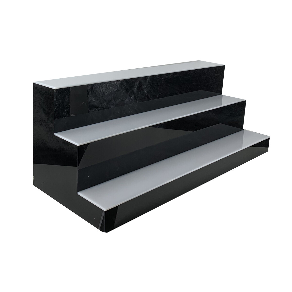 3-Tier LED Lighted Shelf Rack Illuminated Liquor Bottle Shelf Bar Display Stand