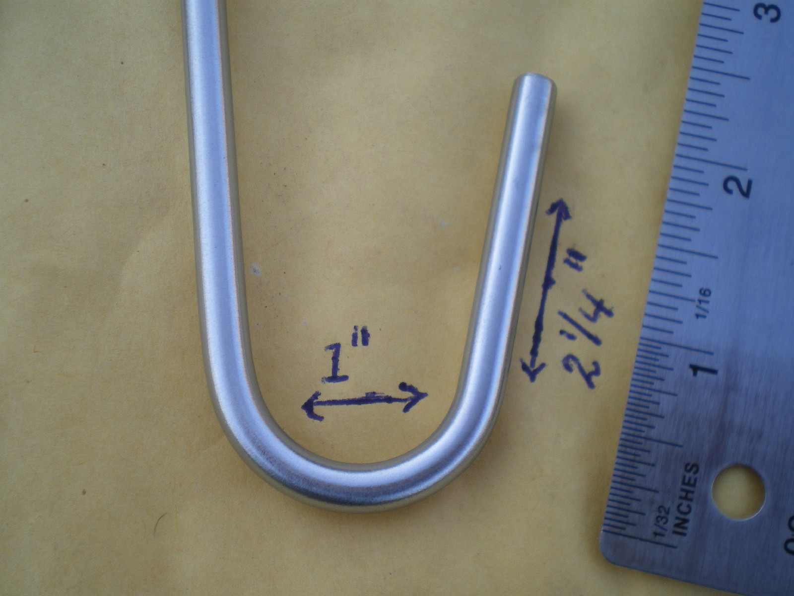 5 HEAVY DUTY S. STEEL MEAT/POULTRY S HOOKS, 5"X6MM. W/1 POINTED HOOK END 2-1/4"