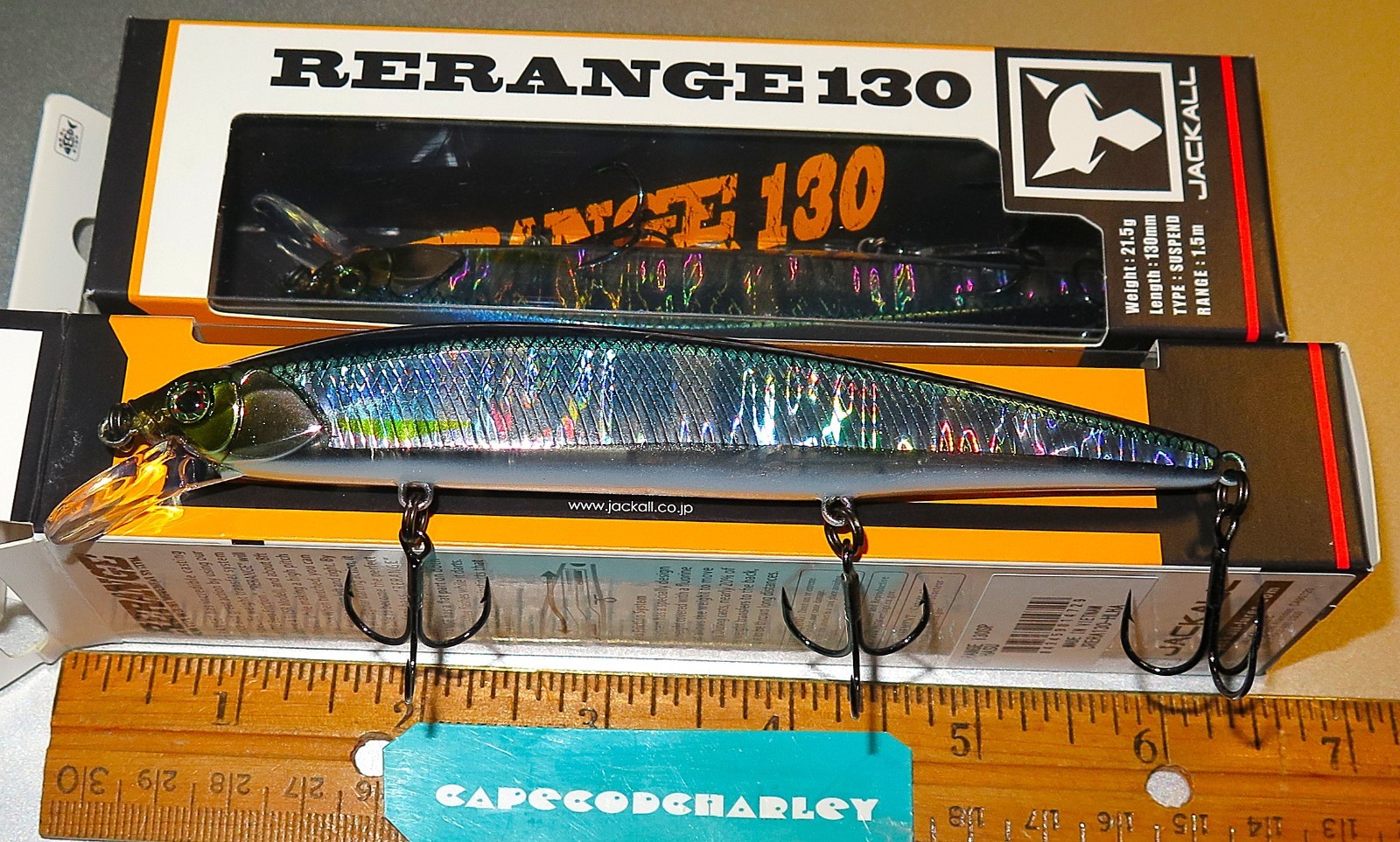 Lot of Two (2) Jackall RERANGE MR Jerk Baits (JRERA130SP-HLHA) NEW