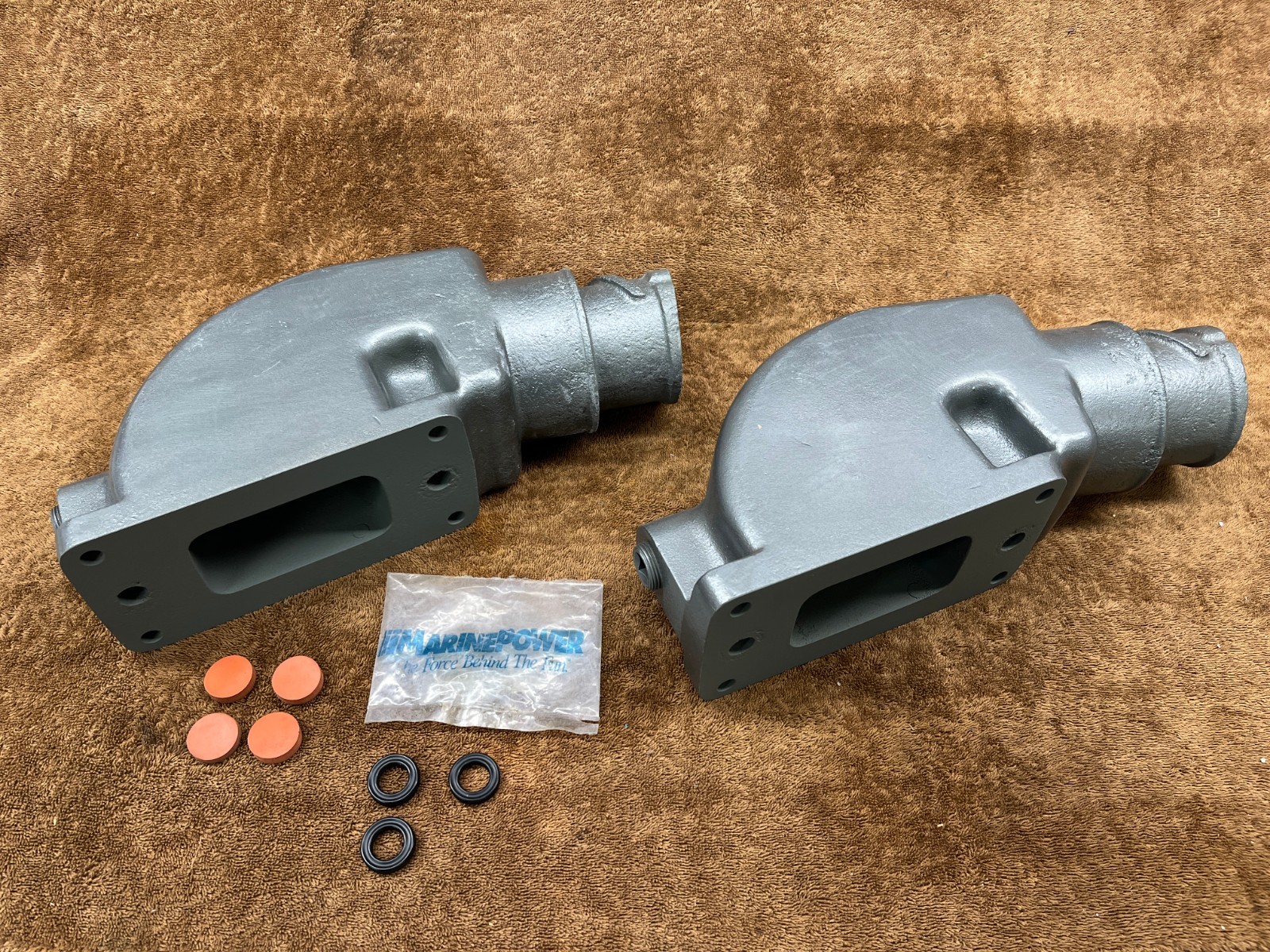 Marine Power 4.3L/262ci - 8.2L/502ci Aluminum Performance Exhaust Risers (Pair)