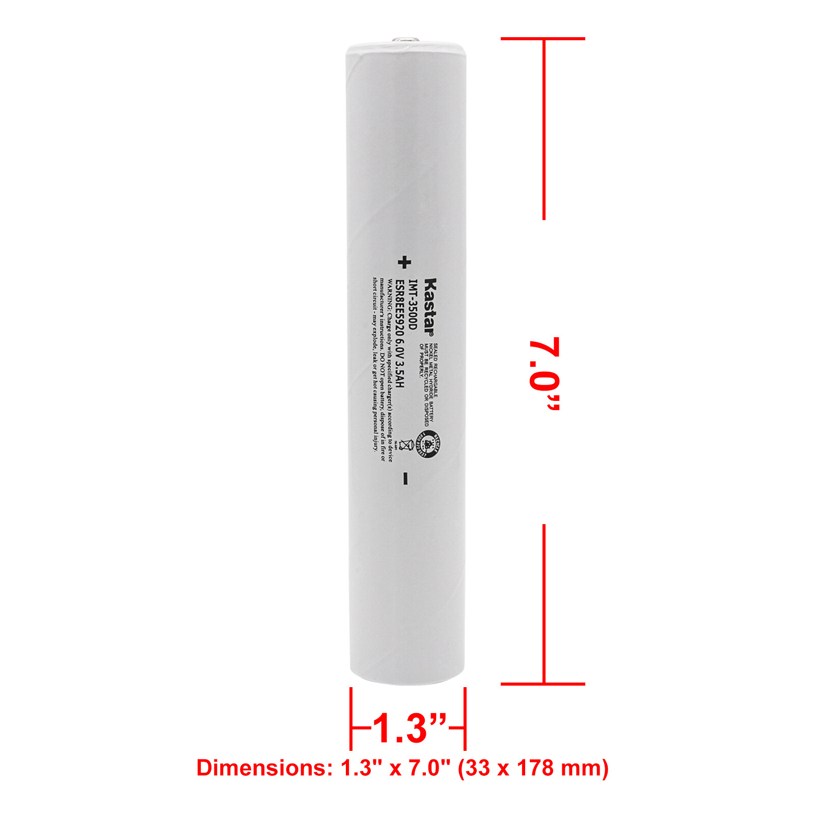 Kastar Battery 6V 3.5AH for Streamlight SL20X SL20X W/AC SL20X W/DC SL20XP LED W