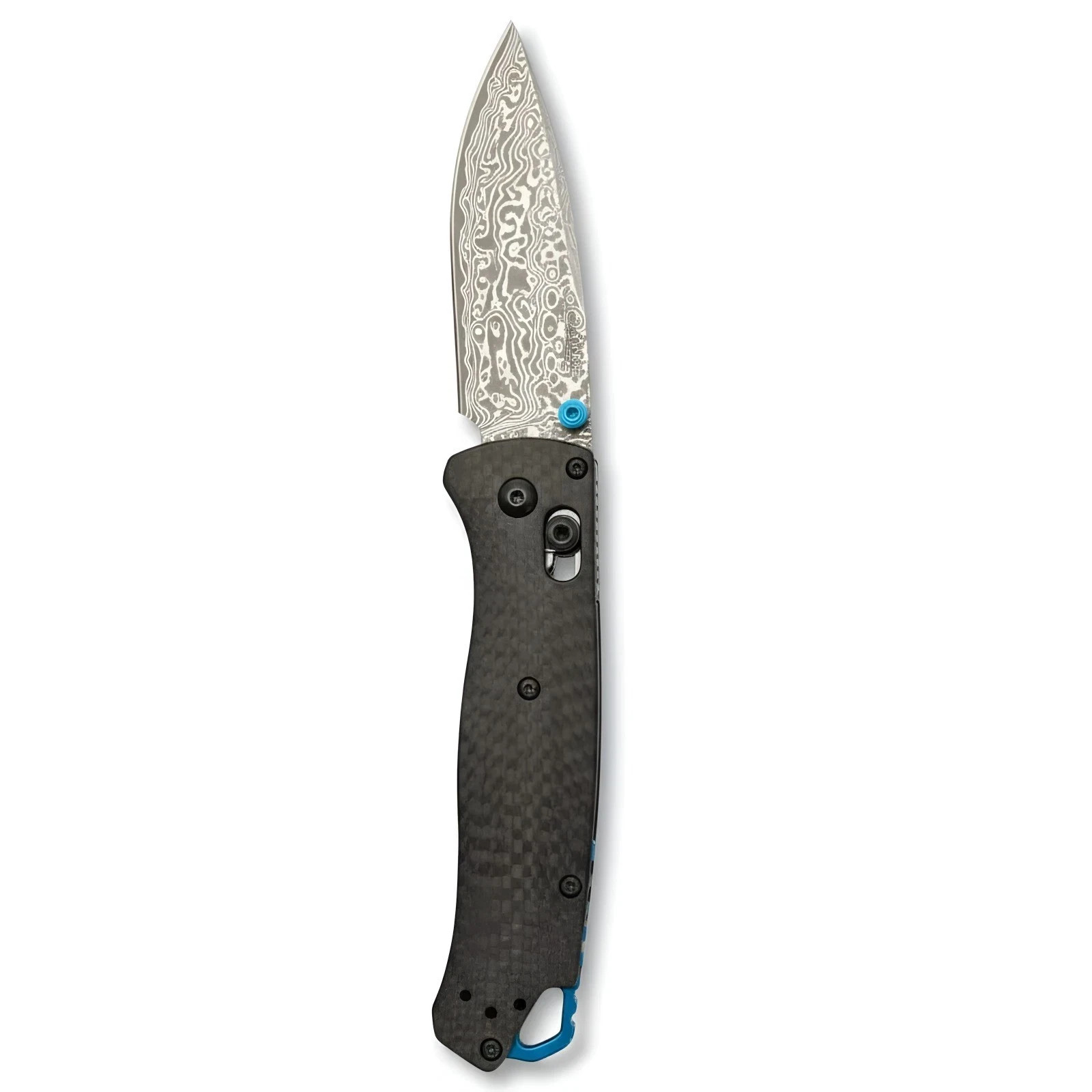 BENCHMADE 535 BUGOUT CPM-Damascus Steel Carbon Fiber with Top Edition