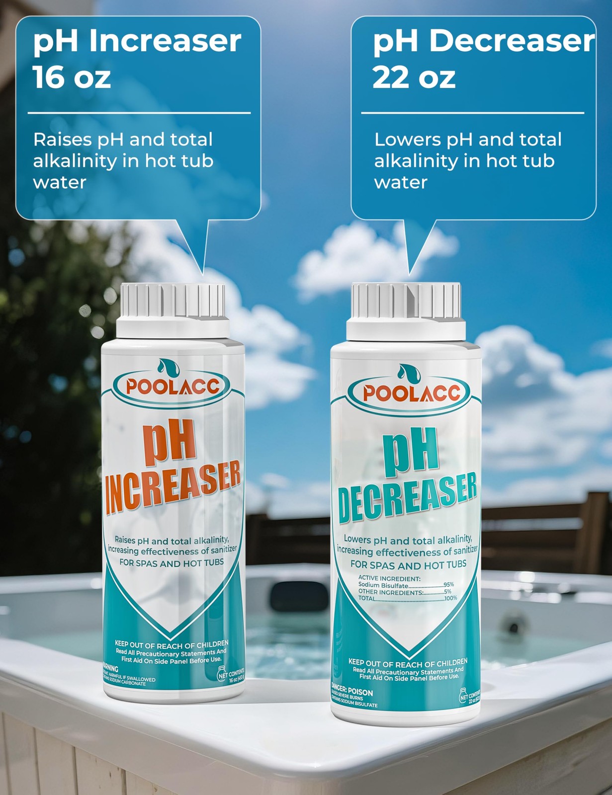 Hot Tub Starter Kit 50 Test Strips Dispenser Spa Maintenance Set Extra-Capacity