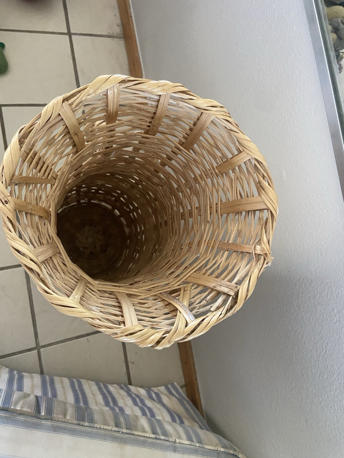 Vintage Boho Cane WalkingStick Umbrella Entryway Decoration Accent Wicker Rustic