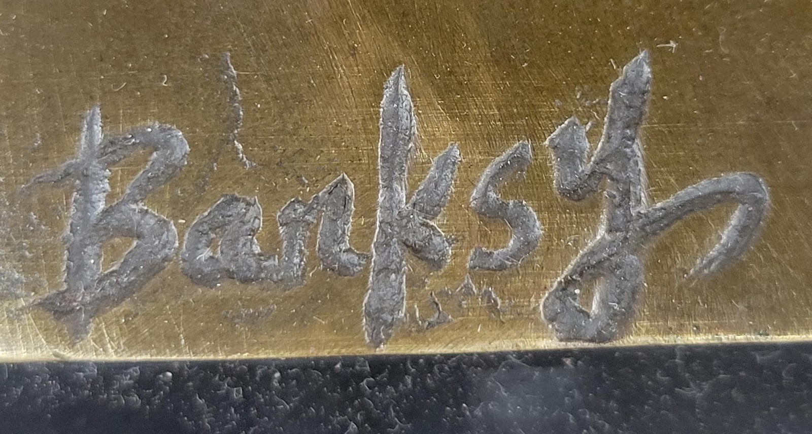 Space Girl and Bird after Banksy - Bronze Sculpture Statue on Marble Base