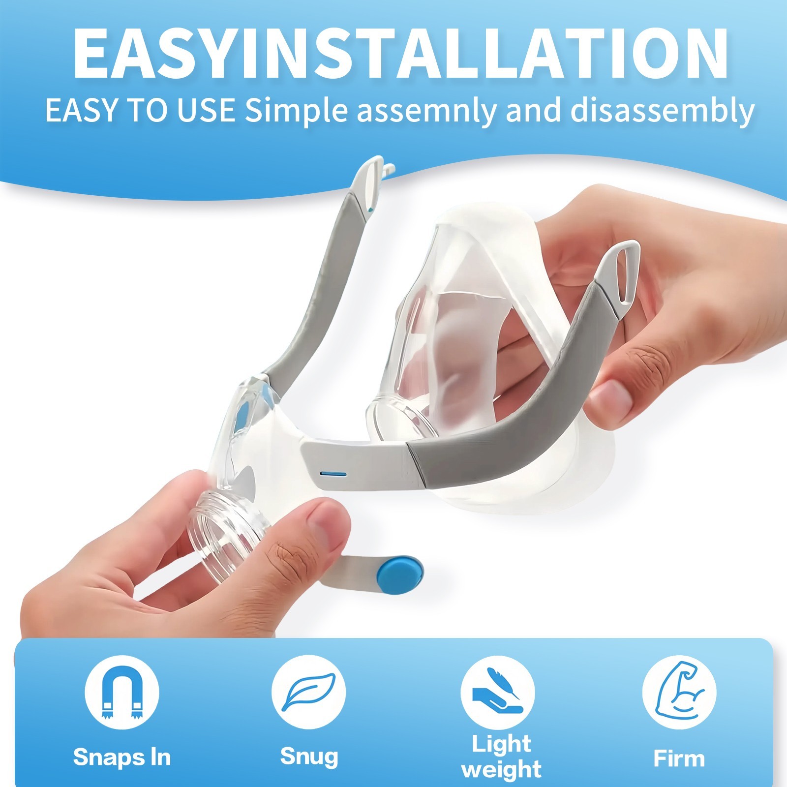 2-Pack Fit For AirFit F20 Full Face Replacement Cushion-Large NEW