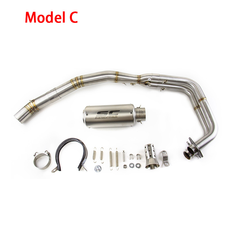 Full System Exhaust Muffler Header Pipe For Kawasaki Z400 Ninja 400 2017-2024