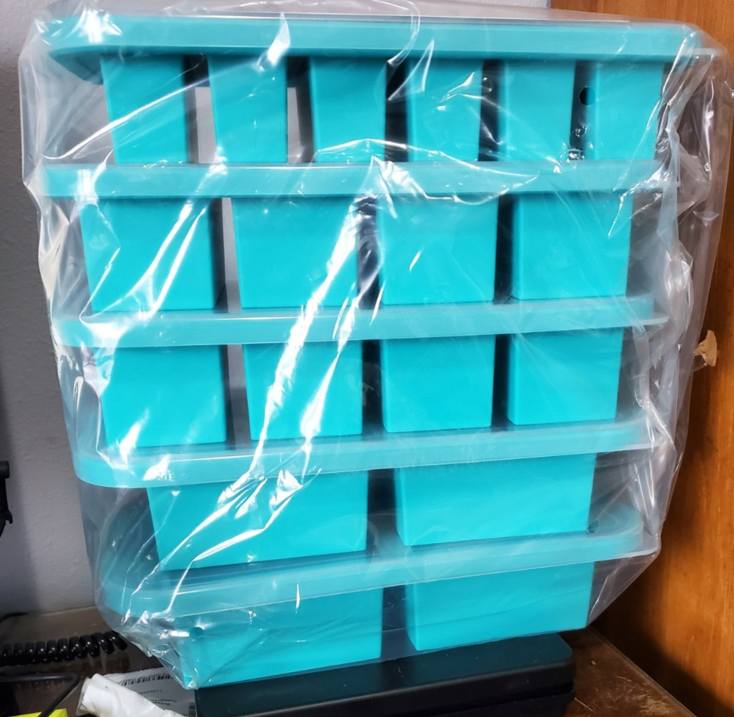 Souper Cubes 5 Pack Freezer Storage Silicone New Sealed Food Storage Aqua