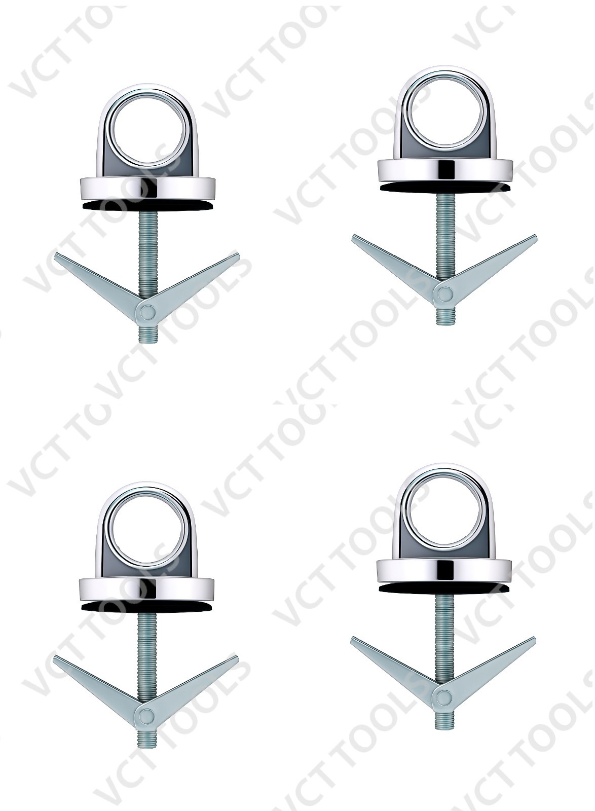 Spring Toggle Eye Bolt Hollow Wall Fastener for Hanging & Load Support 4-pack