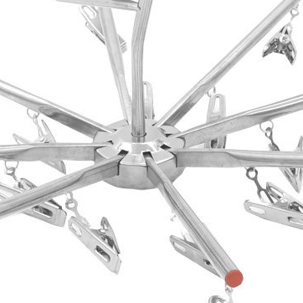 Hanging Laundry Drying Rack Clothes Stand Foldable Hangers with Clips