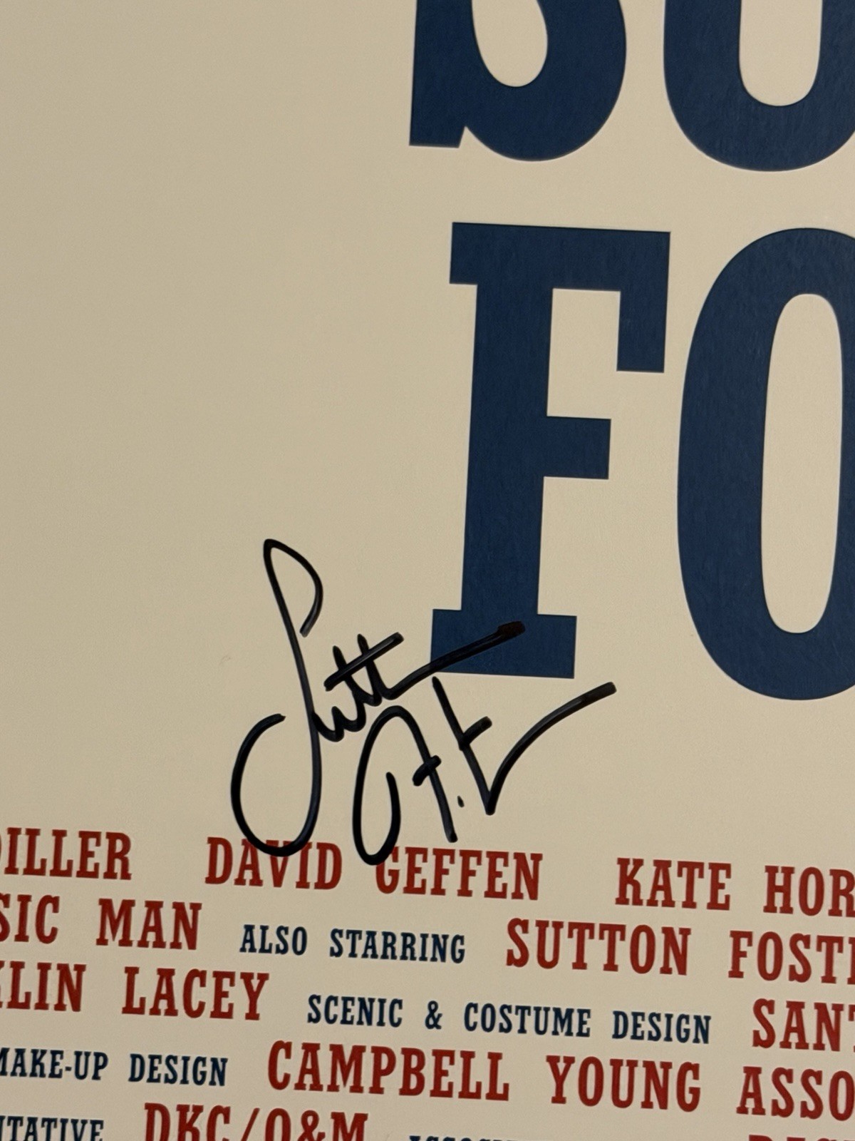 The Music Man Broadway Poster Signed By Hugh Jackman Sutton Foster And Cast