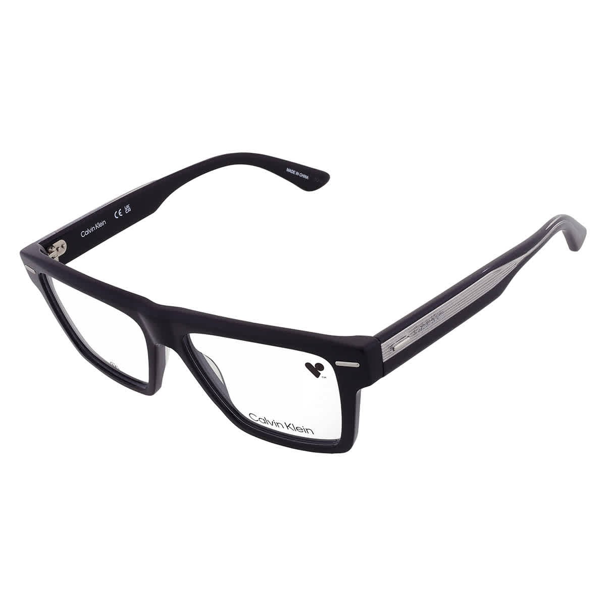 Calvin Klein Demo Square Unisex Eyeglasses CK23522 001 53 CK23522 001 53