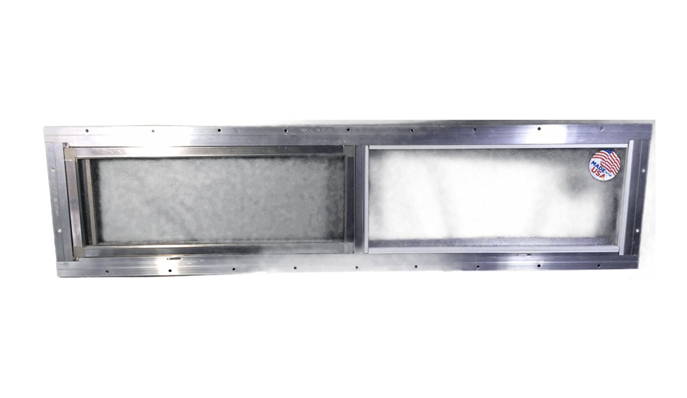 Mobile Home Window. 36" x 8"  Aluminum Slider Obscured Glass