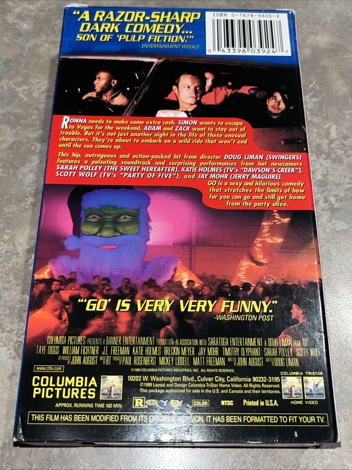 GO - 1999 Sony Pictures VHS Comedy Taye Diggs RARE Cult Classic **LIKE NEW**