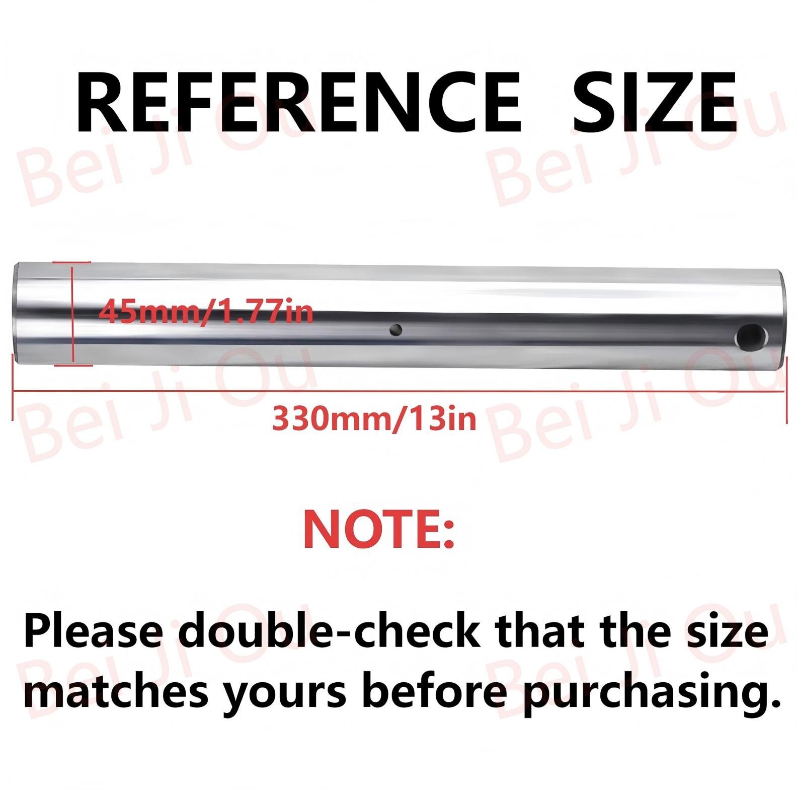 2PaiNew upgraded Excavator Universal Bucket Pin 45mm X 330mm， With grease nipple