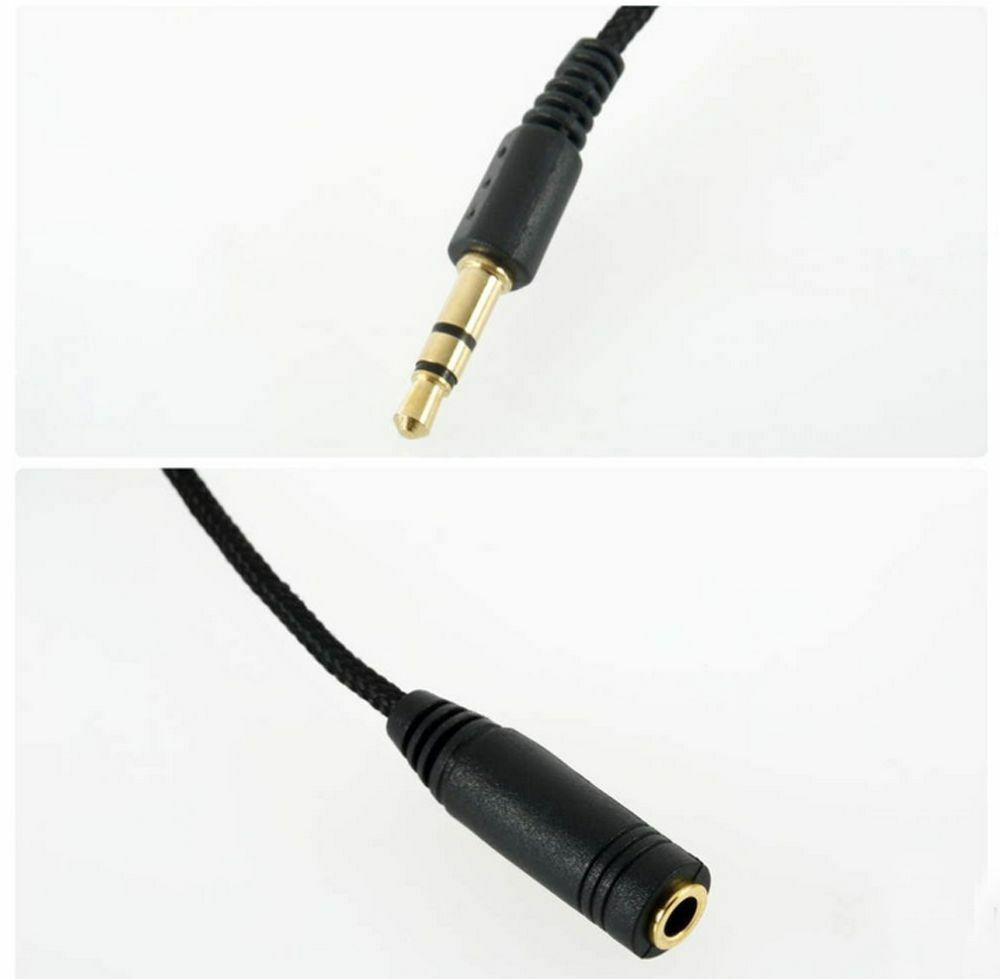 10ft 3.5mm 1/8" Stereo Audio Aux Headphone Cable Extension Cord Male Female M/F