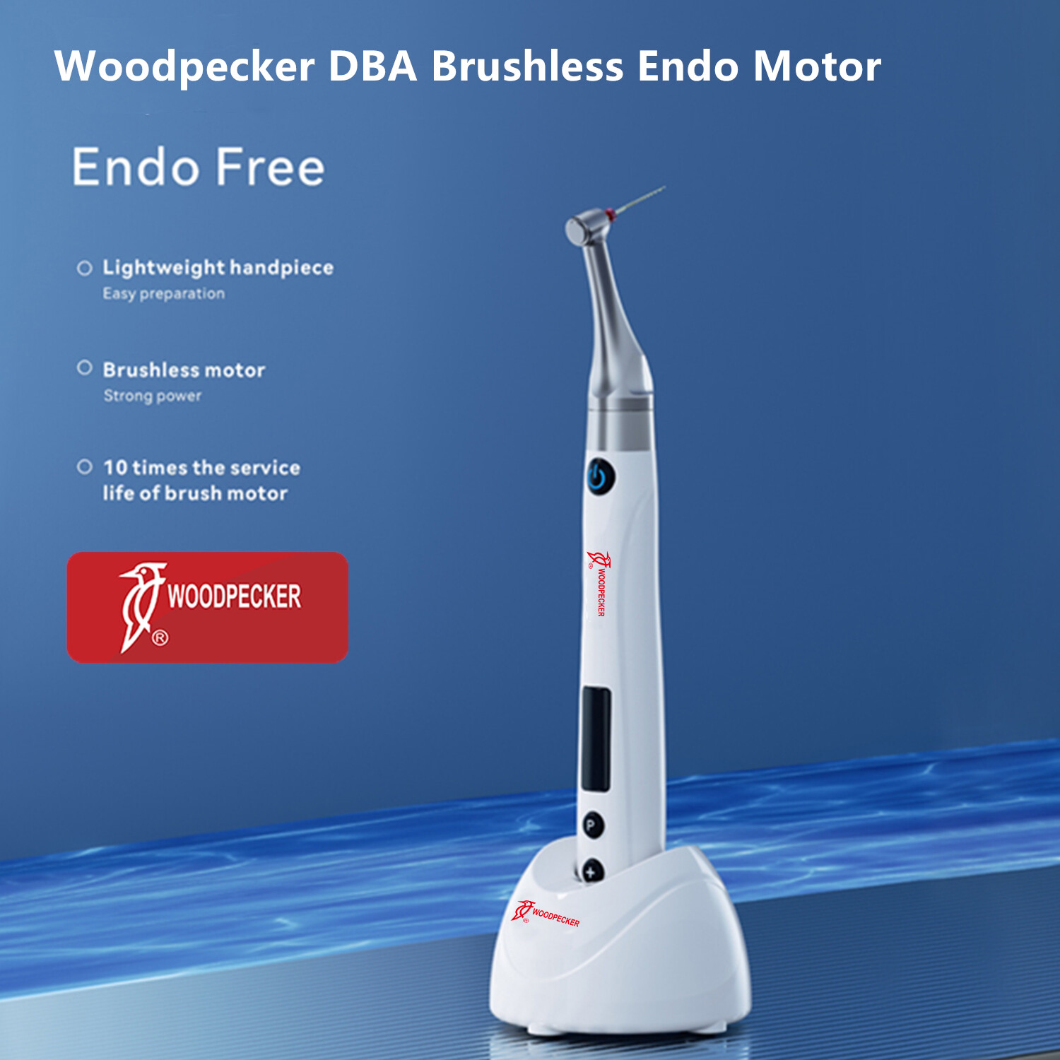 Woodpecker Dental Brushless Endo Free Motor Reciprocating 6:1 Contra Angle