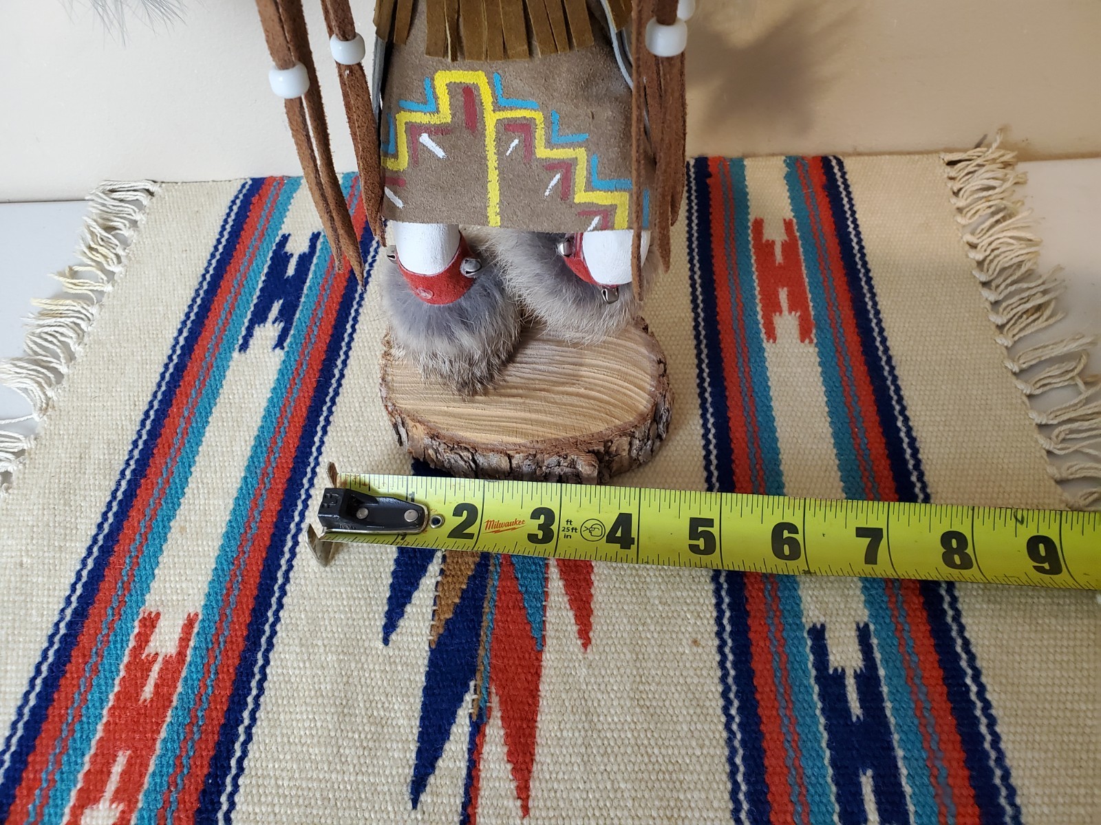 Retro Native American Signed Hopi 11" Spread Eagle Kachina Doll