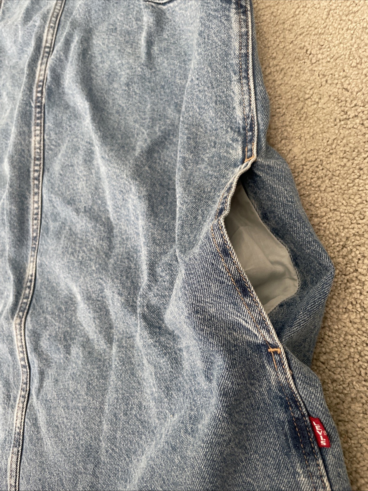 Levi's A Line Sz XL Denim Sleeveless Mini Length Shift Dress 90 Vintage Inspired