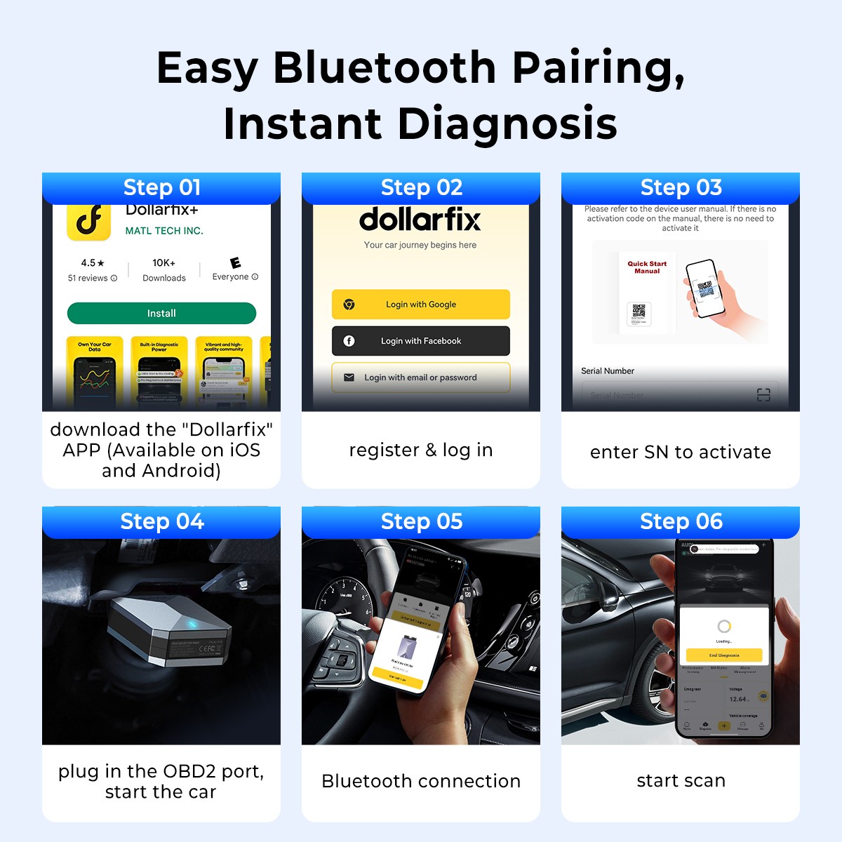 MUCAR BT200 MAX Bluetooth OBD2 Code Reader Scanner Tool Full System AI Diagnose