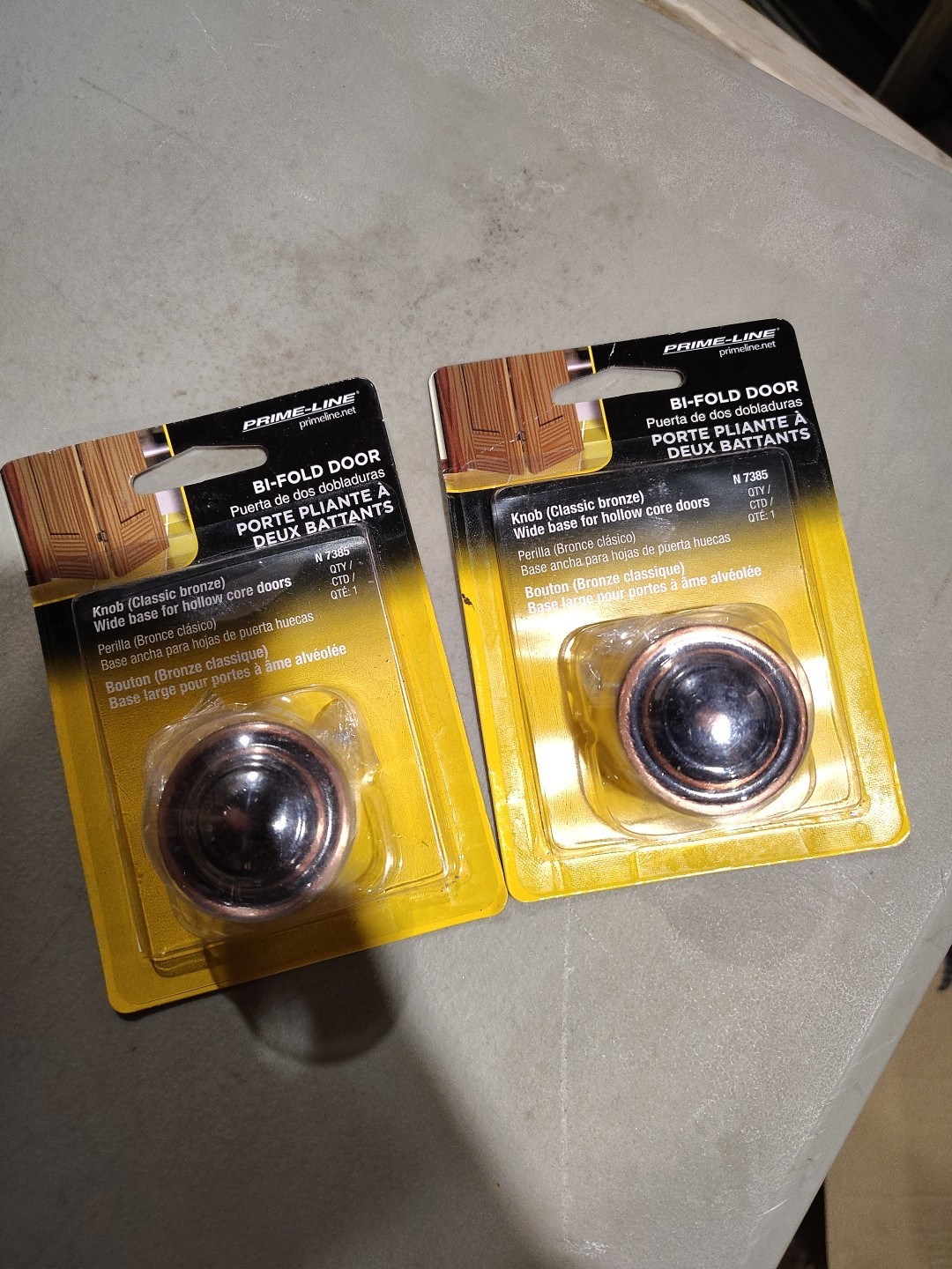 Prime Line  Bi Folding Door Knob (2 Pack)