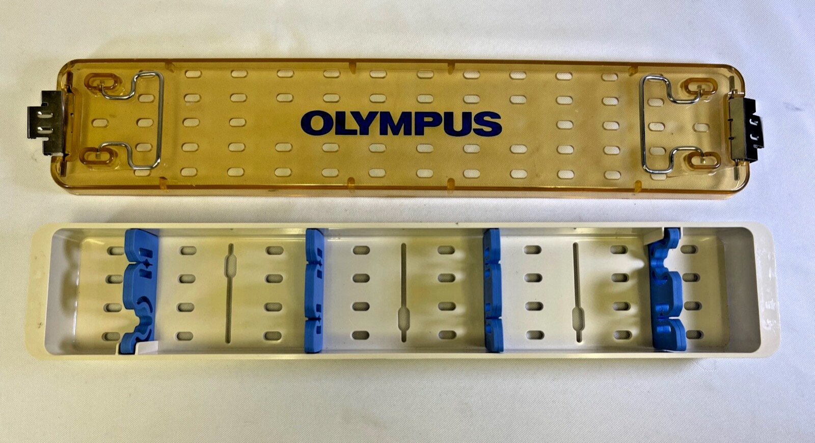 Olympus WA05990A Dual Endoscope Sterilization Case & Lid 18" x 4" x 2" Endoscopy