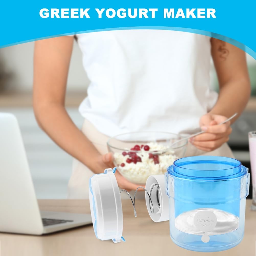 Greek Yogurt Strainer with Lid, Ultra Fine Mesh Nylon 15*14*15CM, As Shown