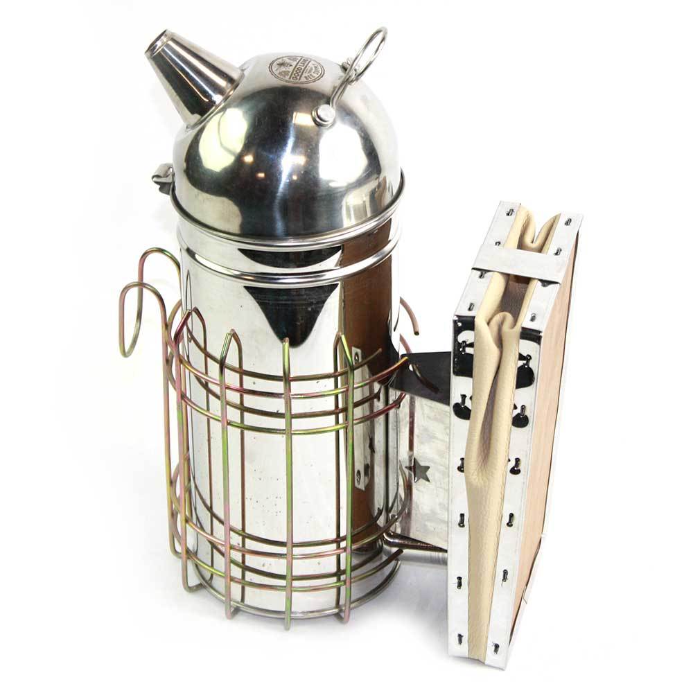11-Inch Stainless Steel Bee Hive Smoker with 3 Pack Of Smoker Fuel - GLSMKR