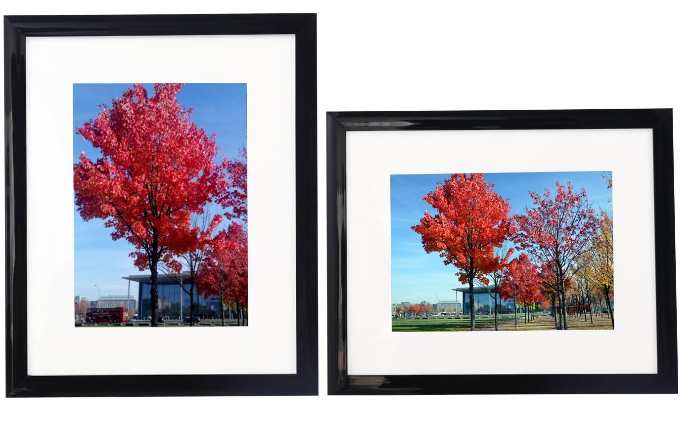 9x12 inch Picture Frame Black, Display Pictures 6x8 with Mat or 9x12 Without