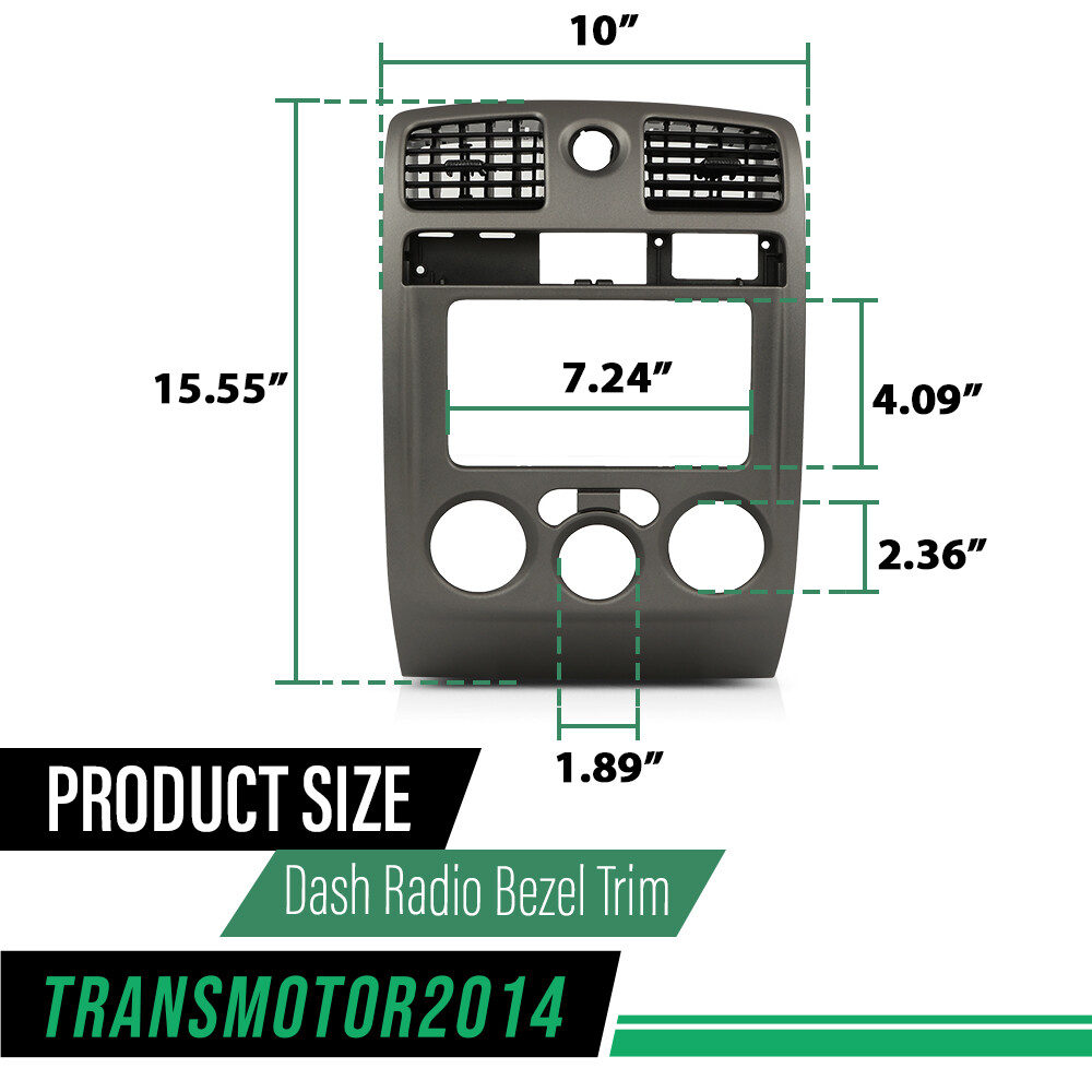 Fit For 2004-2012 Chevy Colorado GMC Canyon Center Dash Radio Vent Bezel Gray
