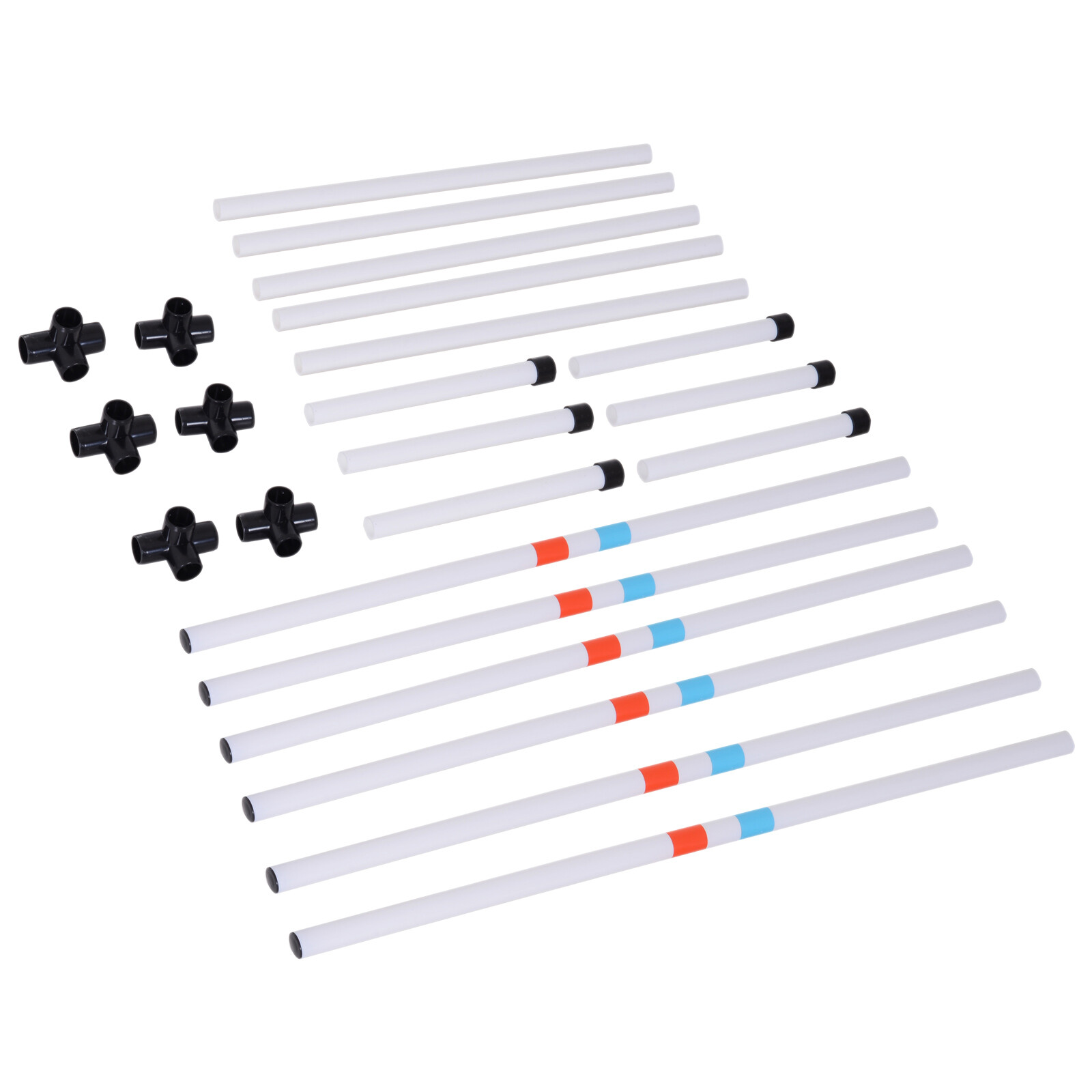 Dog Weave Pole Set Agility Starter Kit Pet Outdoor Exercise Training Set